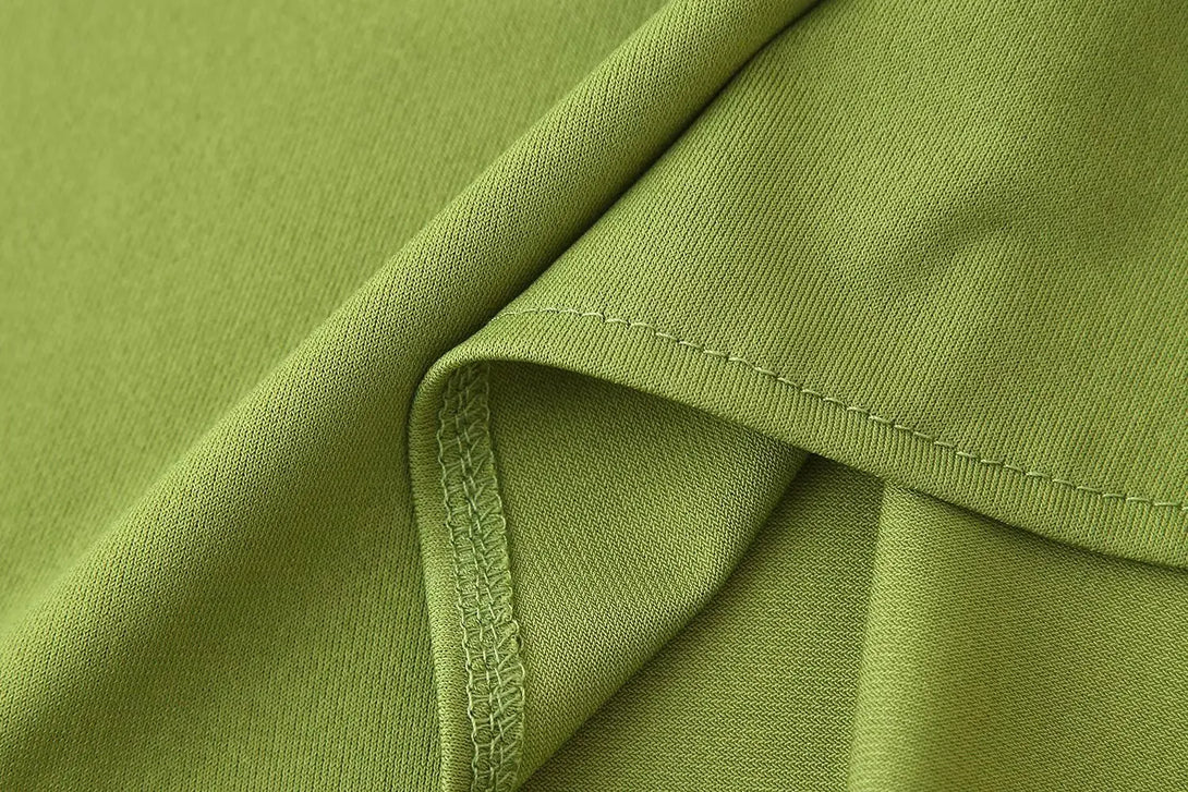 Feminino chique calças sólidas terno sem costas com plissado assimétrico decoração sling top + cintura elástica caída calças de perna larga