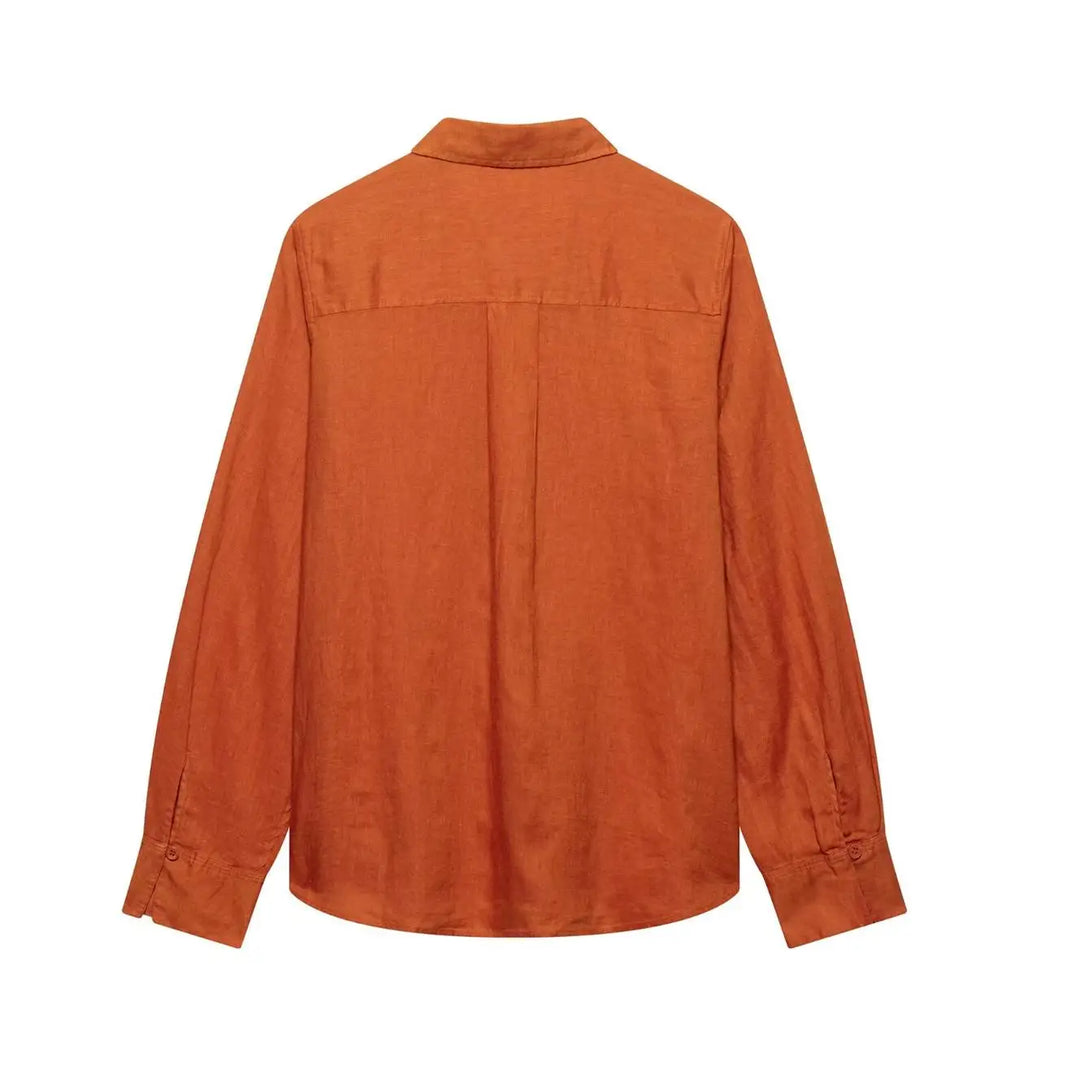 Tfmln 2025 conjuntos de calças blusa feminina escritório senhoras elegante manga longa casual camisa solta perna larga calça ternos roupas simples