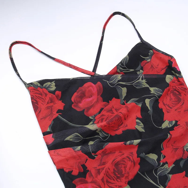 Flores impressão cinta de espaguete vestidos feminino temperamento pacote hip bodycon vestido longo moda sexy sem costas senhora magro vestidos