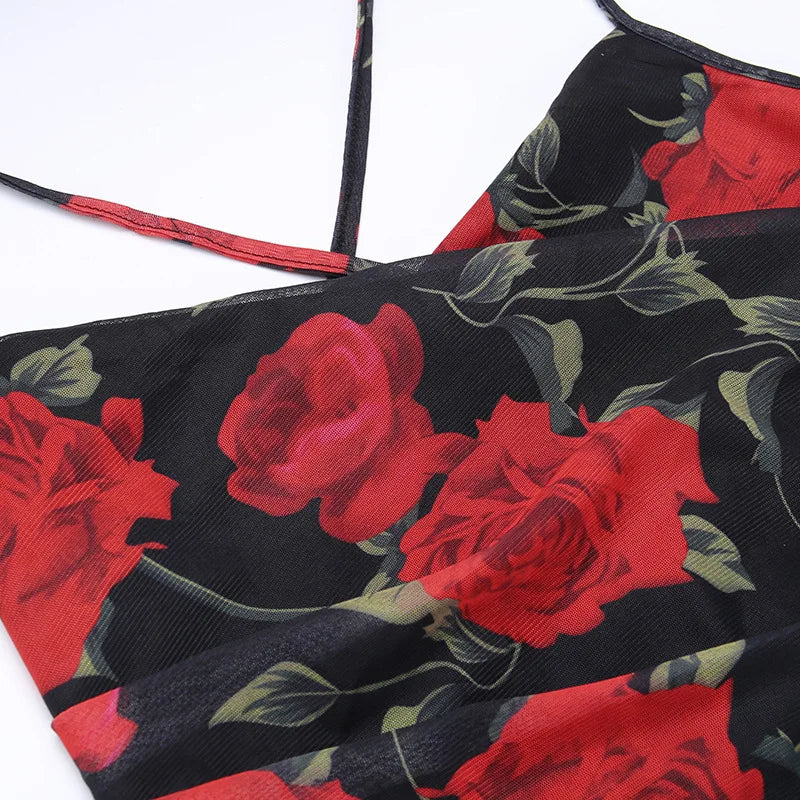 Flores impressão cinta de espaguete vestidos feminino temperamento pacote hip bodycon vestido longo moda sexy sem costas senhora magro vestidos