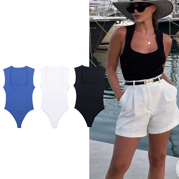 Body Feminino Alça Regata Decote Quadrado - Mila