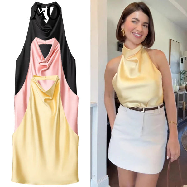 Blusa Feminina de Cetim - Chloe