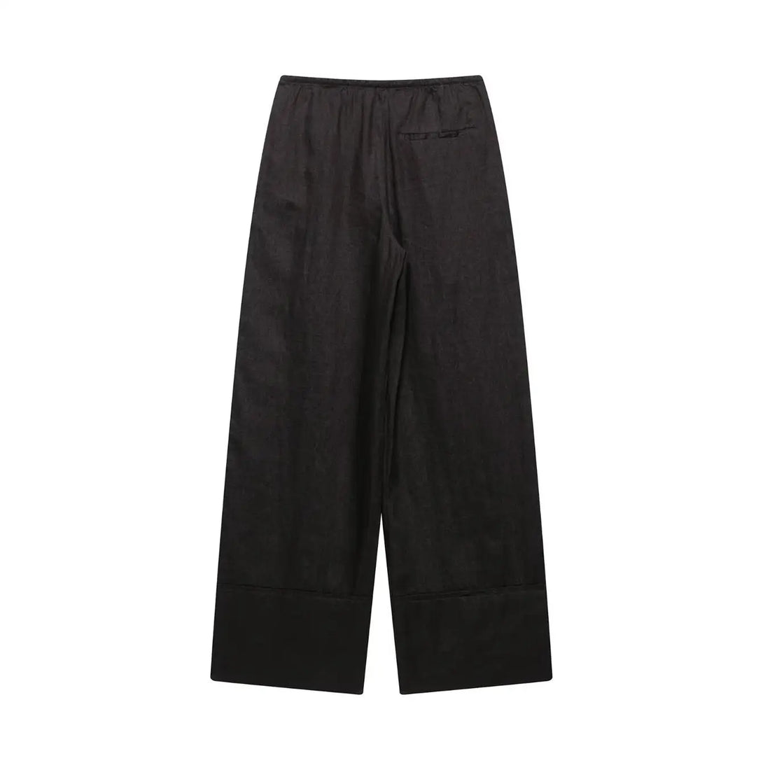 Tfmln 2025 conjuntos de calças blusa feminina escritório senhoras elegante manga longa casual camisa solta perna larga calça ternos roupas simples